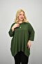 Women's Plus Size Three Quarter Sleeve Asymmetrical Cut Tunic 1964-25 - 7