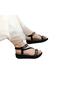 B185 Black Non-Slip Comfortable Stone Embroidered Sandals