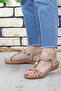 Gj Diamond Anatomical Stone Detailed Elastic Women's Sandals - 4