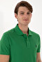Men's Slim Fit Polo Neck Green Basic T-Shirt 50297984-Vr054 - 2