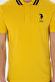 Men's Slim Fit Polo Neck Yellow Basic T-Shirt 50298010-Vr094 - 6