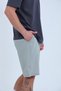 Men's Gray Parachute Fabric (Woven) Shorts with Side Pocket Detail and Elastic Waist Bermuda - 6