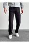 Men's Black Elastic Waist Linen Baggy Pants Comfortable Fit Baggy - 3