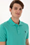 Men's Slim Fit Polo Neck Mint Basic T-Shirt 50297984-Vr090 - 2