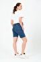 Maternity Stretchable Waistband Adjustable Waist Jeans Shorts Blue - 5