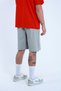 Men's Gray Parachute Fabric (Woven) Shorts with Side Pocket Detail and Elastic Waist Bermuda - 4