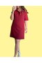 Polo Neck Premium Crepe Plus Size Double Sleeve Women's Dress