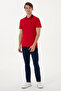 Men's Slim Fit Polo Neck Red Basic T-Shirt 50298010-Vr030 - 4
