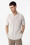 Polo Collar Textured Men's Knitwear T-Shirt