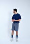 Men's Smoked Parachute Fabric (Woven) Shorts with Zippered Back Pockets and Elastic Waist Bermuda - 7