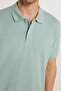 Men's Regular Fit Comfortable Cut 100% Cotton Plain Pique Mint Polo Neck T-Shirt - 2