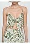 Crop Blouse with Tie Detailed Print - 7