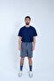 Men's Smoked Parachute Fabric (Woven) Shorts with Zippered Back Pockets and Elastic Waist Bermuda - 4