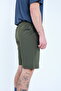 Men's Khaki Parachute Fabric (Woven) Shorts with Zippered Back Pockets and Elastic Waist Bermuda - 6