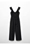 Long Jumpsuit with Fringed Belt - 3
