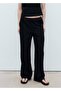 Straight Cut Pants with Bow