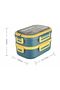 Green 1.65 Liter, 2-Tier Food Carrying Container, with Fork and Spoon - 6