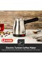 Electric Turkish Coffee Maker 0.8L Capacity, Stainless Steel ,360-Degree Rotation 800W, Silver/Black - 5