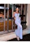 Women's Buckled Long Tulle Dress Pareo - 5