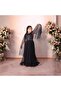 Si̇m Robali Tulle Sleeve Long Gezboy Evening Dress - 3
