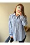 Women's Striped Oversize Pocket Shirt - 2
