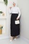 Women's Elastic Waist Wrinkled Skirt