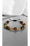 Bensei̇ Adjustable Bracelet with Tiger Eye and Citrine Stones and Steel Bead Accessories