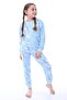 Girl's Rainbow Patterned 100% Cotton Ultra Soft Long Sleeve Pajama Set