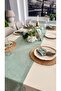 Pearl Velvet Textured Sage Green Runner (Napkins Not Included) - 5