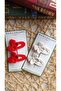 Red and White Color Bow Set of 4 Snap Buckles, Hand Knitted Organic Buckle