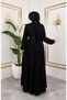 Medina Silk 3 Layer Gathered Feracce - 7