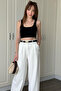 White Palazzo Trousers - 6