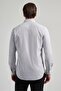 Men's Long Sleeve Striped Pattern Hard Collar Flexible Slim Fit Shirt 1004250158 - 5