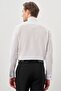 Men's White Long Sleeve Stand Collar Cotton Slim Fit Shirt 1004245060 - 5