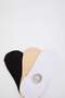 Women's Invisible 3-Piece Cotton Sneaker Socks E2028Axns - 5