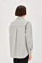 Oversize Cotton Striped Shirt with Embroidery Detail - 3