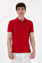 Men's Slim Fit Polo Neck Red Basic T-Shirt 50298011-Vr030