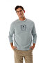 Men's Gray Blue Mythological Printed Oversize Sweatshirt