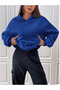 Unisex 2Ip Raised Sax-Blue Do You Knitted Fabric Sweatshirt - 5