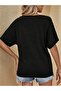 Women's One Shoulder Short Sleeve Loose Viscose Blouse - 4