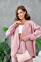 Women's Two-Piece Kimono & Kaftan Top and Bottom Set with Sequin Embroidery Detail on Back and Sleeves - 5