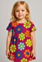 Children's Daisy Patterned Relaxed Cut Dress - 3