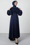 Tailed Degaje Dress Navy Blue - 2