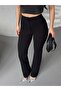 High Waist Topstitched Palazzo Pants - 4