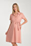 Maternity Shirt Collar Linen Dress