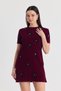 Burgundy Ribbon Detail Knitwear Dress 2117