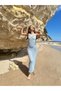 Baby Blue Knitwear Summer Beach Dress Pareo - 4