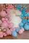 50 Pcs Pink Blue Metallic Gold Gender Reveal Party Balloon Chain Set - Birthday Concept - Birthday Decorations