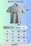 Oversize Heart Rhythm Printed Beige Relaxed Fit T-Shirt Unisex - 3