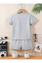 Printed Cotton Kids Shorts T-Shirt Set - Girls' and Boys' Summer Crew Neck - 2